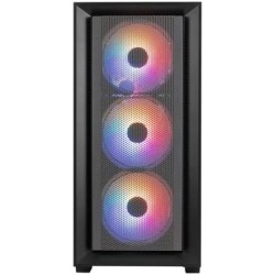 CASE GAMING RGB AEROCOOL TERN MINI MINI TOWER VENTILADORES 4 DE 120MM CON VIDRIO LATERAL Y MALLA FRONTAL TERN MINI-G-BK-V2 NEGRO
