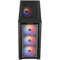 CASE GAMING RGB AEROCOOL TERN MINI MINI TOWER VENTILADORES 4 DE 120MM CON VIDRIO LATERAL Y MALLA FRONTAL TERN MINI-G-BK-V2 NEGRO