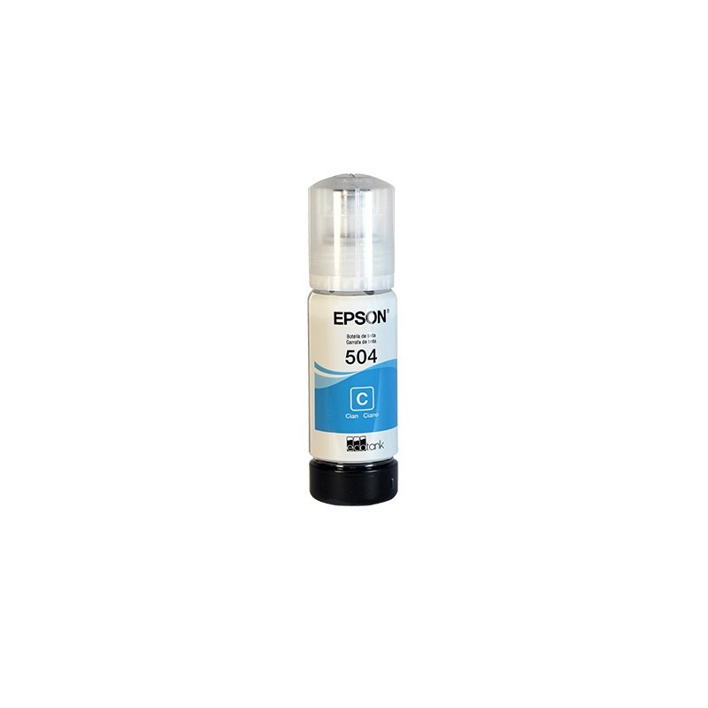 Epson 504 - 70 ml - cián - original - recarga de tinta - para EcoTank L4150, L4260, L6161, L6171, L6191, L6270