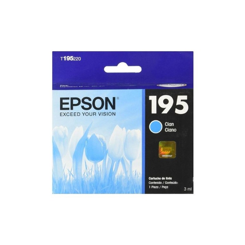 Epson T195 - Cián - original - cartucho de tinta - para Expression XP-101, XP-201, XP-211