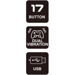 GAME PAD GENIUS MAXFIRE GX-17UV BLACK 31610001400