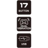 GAME PAD GENIUS MAXFIRE GX-17UV BLACK 31610001400