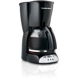 HB Clock Coffeemaker, Black 49465RG