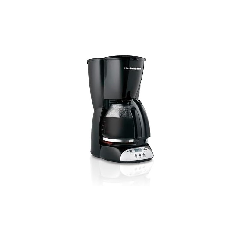 HB Clock Coffeemaker, Black 49465RG