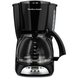 HB Clock Coffeemaker, Black 49465RG