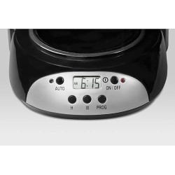 HB Clock Coffeemaker, Black 49465RG