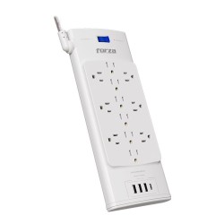 Forza - Surge protector - AC 110/220 V - 12 Tomas de Corriente - 3-USBA/1C 2700J WH