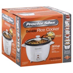 HB Proctor Silex 10 Cup Glass Lid Rice Cooker 37533MN