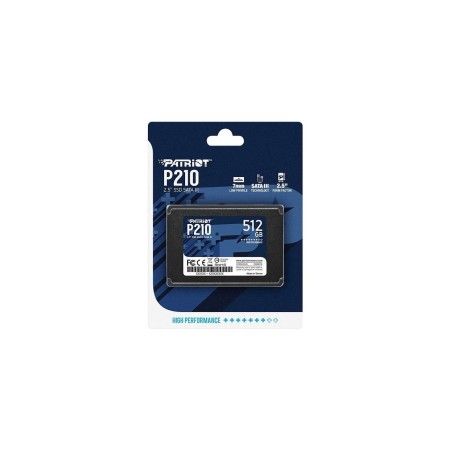 HD INTERNO SOLIDO 512GB PATRIOT P210 2.5" SATA III 520MB/S / 430MB/S P210S512G25 P210 NEGRO