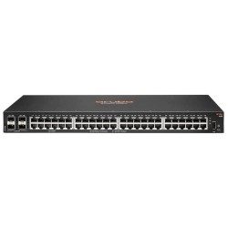 HPE Aruba 6100 48G 4SFP+ Switch - Conmutador - Gestionado - 48 x 10/100/1000 + 4 x 1 Gigabit / 10 Gigabit SFP+ - flujo de aire d
