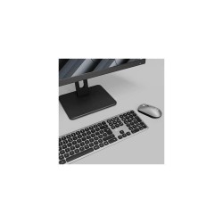 Klip Xtreme - Keyboard and mouse set - Spanish (Latin American) - Wireless - Bluetooth - Aluminum silver - KBK-850