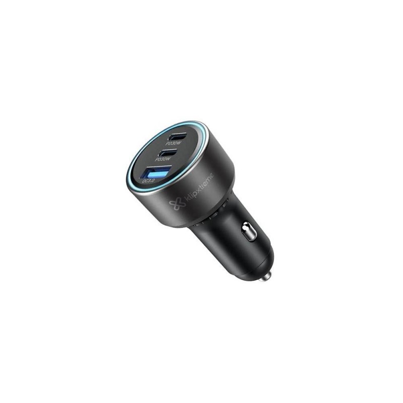 Klip Xtreme KCC-060 - Car power adapter - 60 Watt - 2 x 24 pin USB-C / 9 pin USB Type A - Cellular phone / Tablet - Car - Para S