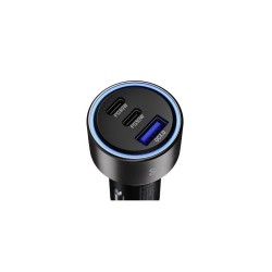 Klip Xtreme KCC-060 - Car power adapter - 60 Watt - 2 x 24 pin USB-C / 9 pin USB Type A - Cellular phone / Tablet - Car - Para S