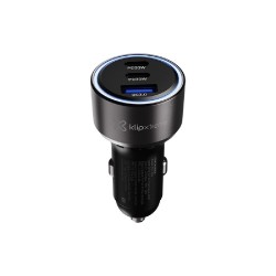 Klip Xtreme KCC-060 - Car power adapter - 60 Watt - 2 x 24 pin USB-C / 9 pin USB Type A - Cellular phone / Tablet - Car - Para S