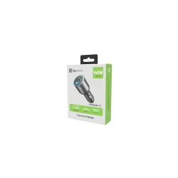 Klip Xtreme KCC-140 - Car power adapter - 140 Watt - 2 x 24 pin USB-C / 9 pin USB Type A - Cellular phone / Tablet - Car - Para 