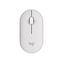 Logitech Pebble Mouse 2 M350s - Ratón - óptico - 3 botones - inalámbrico - Bluetooth - blanco
