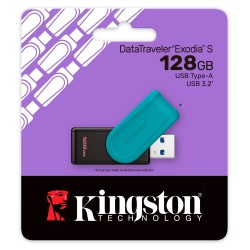 MEMORIA USB 128GB KINGSTON DATA TRAVELER EXODIA USB-A 3.2 GEN 1 DTX/128GB NEGRO / AMARILLO