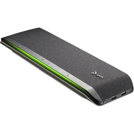 Poly Sync 60-M - Altavoz de manos libres inteligente - Bluetooth - cableado, inalámbrico - NFC - USB-A, USB-C - plata - Certific