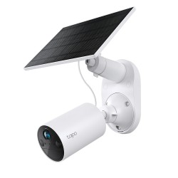 TP Link camara de vigilancia WiFi solar con batería recargable y detección IA  Tapo C410 KIT