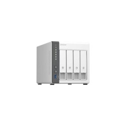 QNAP TS-433 - Servidor NAS - 4 compartimentos - SATA 6Gb/s - RAID 0, 1, 5, 6, 10, JBOD, 50, 60 - RAM 4 GB - Gigabit Ethernet / 2