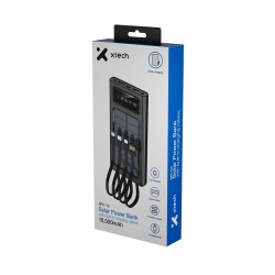 Xtech XPB-100 - Solar Power Bank - 24 pin USB-C / 4 pin USB Type A / 5 pin Micro-USB Type A - 24 pin USB-C / 4 pin USB Type A / 