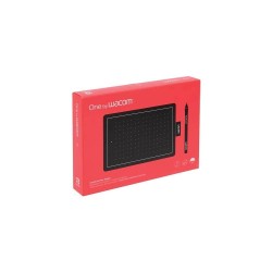 Wacom One by Wacom - Digitalizador - diestro y zurdo - 15.2 x 9.5 cm - electromagnético - cableado - USB - negro, rojo