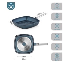 Westinghouse sarten Grill Performance azul 28cm WCFP0095G28BL