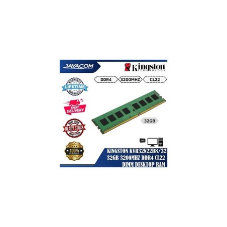 KVR 32GB 3200MT/s DDR4 Non-ECC CL22 DIMM 2Rx8