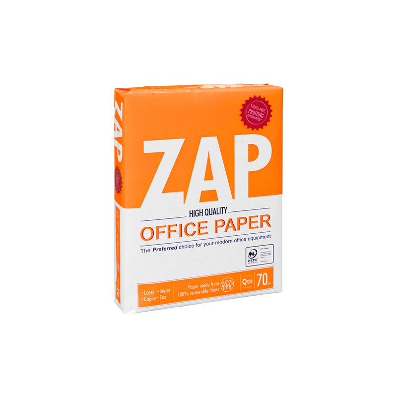 Zap papel resma blancura 97% caja 10 und  8.5 X 11 500hjs 70 grs