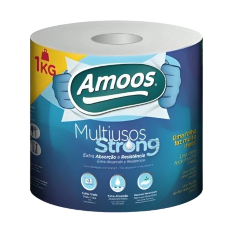 Amoos toalla mayordomo strong triple hoja 280 h paq 6 und J637013