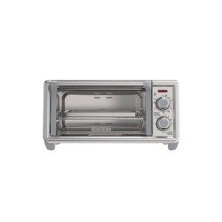 Black+Decker Horno tostador de 4 rebanadas convección natural, TO4120-1SDLA