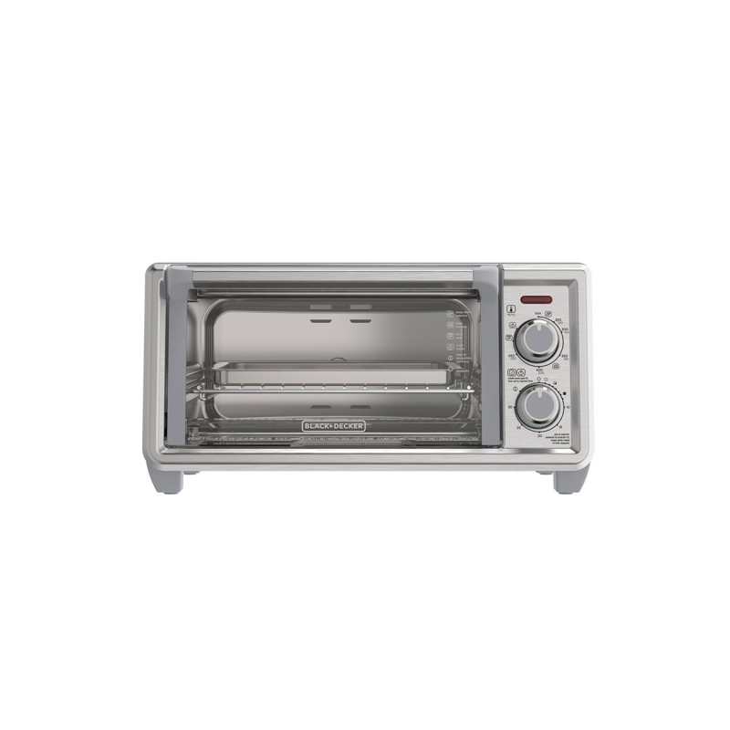 Black+Decker Horno tostador de 4 rebanadas convección natural, TO4120-1SDLA