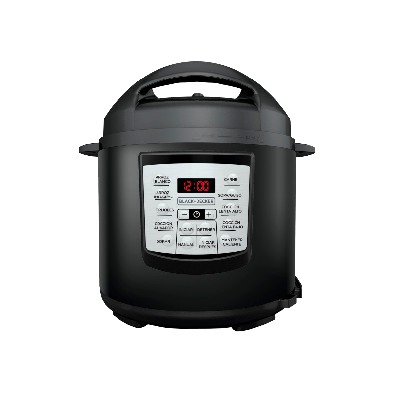 Black + Decker olla multiusos digital  6l inox PR100B negra