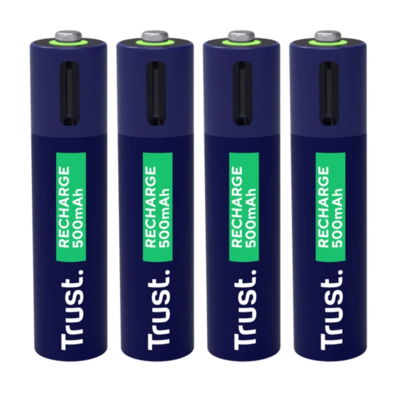 Trust pilas AAA recargables en USB-C 4 pack - 25671