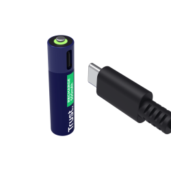 Trust pilas AAA recargables en USB-C azul - 25585