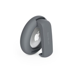 Belkin - Carcasa protectora para etiqueta Bluetooth antipérdida - con clip - gris oscuro - para Apple AirTag