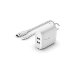 Belkin - - 24 vatios - 4.8 A - 2 conectores de salida (USB) - blanco