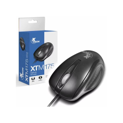 XTech XTM-175  - Ratón - USB - Cableado - Negro - Optico
