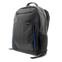 Xtech XTB-211 Mochila para laptop- 15.6" -  Poliéster -  Color Negro con detalles en azul - Bolsillo frontal para accesorios con