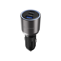 Klip Xtreme KCC-140 - Car power adapter - 140 Watt - 2 x 24 pin USB-C / 9 pin USB Type A - Cellular phone / Tablet - Car - Para