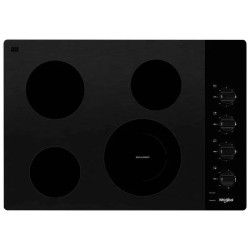 Plantilla Eléctrica Whirlpool Cerámica 24  Negro WCE55US4HB