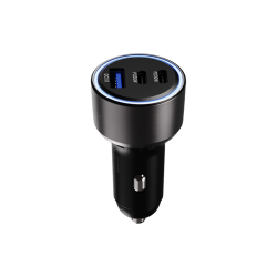 Klip Xtreme KCC-060 - Car power adapter - 60 Watt - 2 x 24 pin USB-C / 9 pin USB Type A - Cellular phone / Tablet - Car - Para S