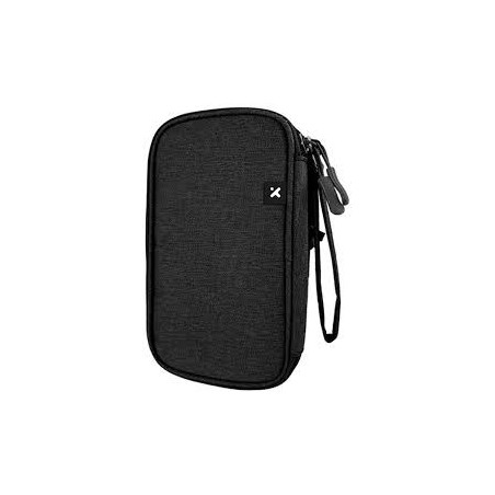 Xtech - Travel Tech organizer case - Durable polyester / 100% polyester - All black - Double-Compartment XTB-060