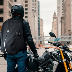Xtech - Motorcycle Helmet Backpack - 15.6" - 900D polyester - All black - Capacity up to 35L XTB-520