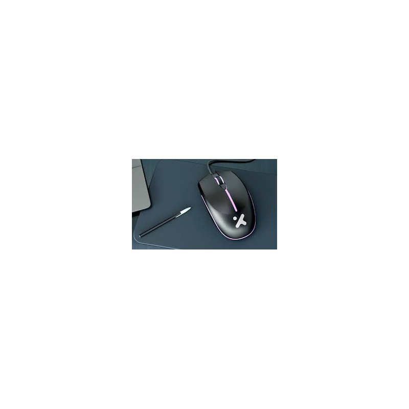 Xtech - XTM-218 - Mouse - USB - Wired - Black - 4 buttons with Light 2400 dpi