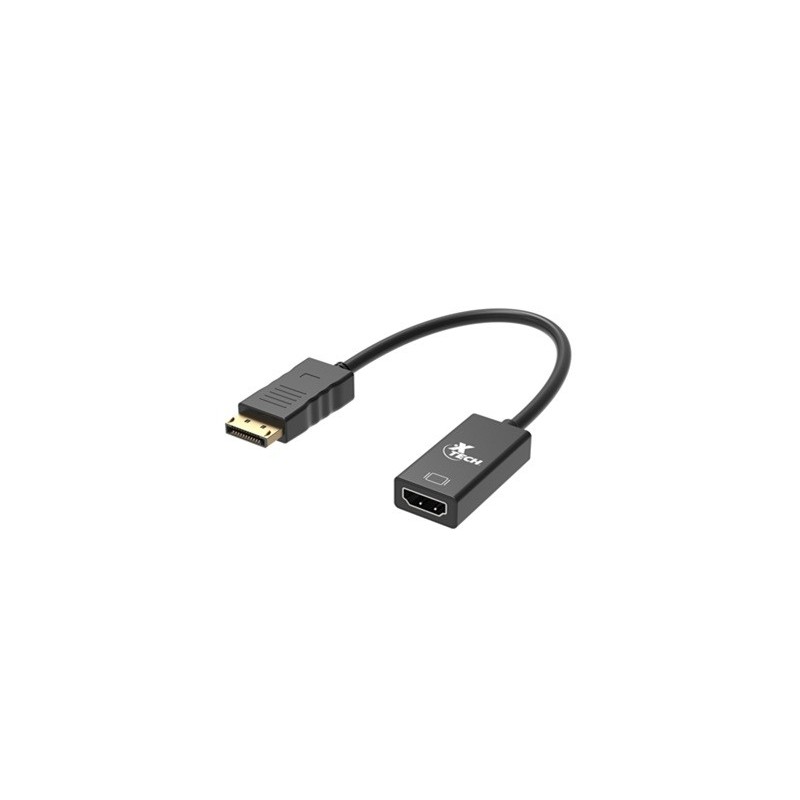 Xtech - Display adapter - 20 pin DisplayPort - 19 pin HDMI Type A - Black - Dis Pt (m) to HDMI (f) XTC-378
