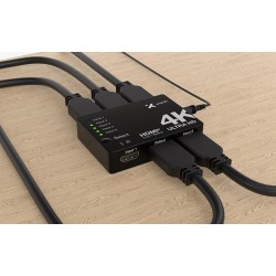 Xtech - 5-port to 1 HDMI switch - 4KUHD w remote control XHA-430
