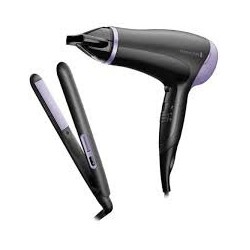 Remington combo secadora essential + plancha de cabello - D3016GP-110F