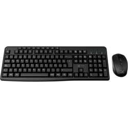 Xtech - Keyboard and mouse set - Wireless - Spanish - USB - Black - 2.4 GHz - Black XTK-311S