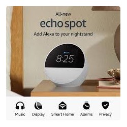 Amazon Echo Spot Alexa Despertador Inteligente Blanco Caja Dañada B0BFCBKXWL